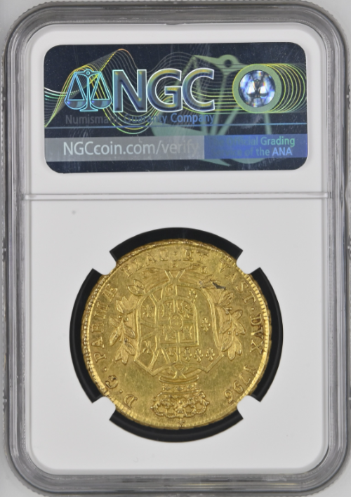 【レア度4-R4】イタリア 1796S年 フェルディナンド1世 4ドッピア金貨 NGC-MS61+
