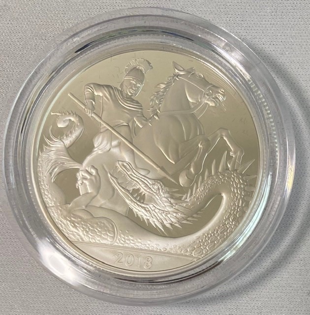 2018 イギリス プリンス ジョージ 生誕5周年 5 ポンド プルーフ 銀貨