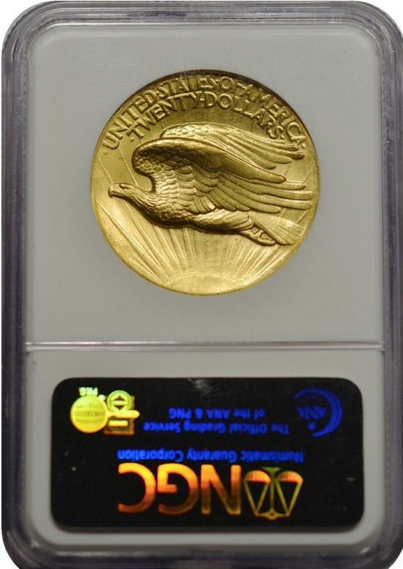 20ドル金貨セントゴーデンズ ハイリリーフ1907 ＄20 NGC MS 65 High