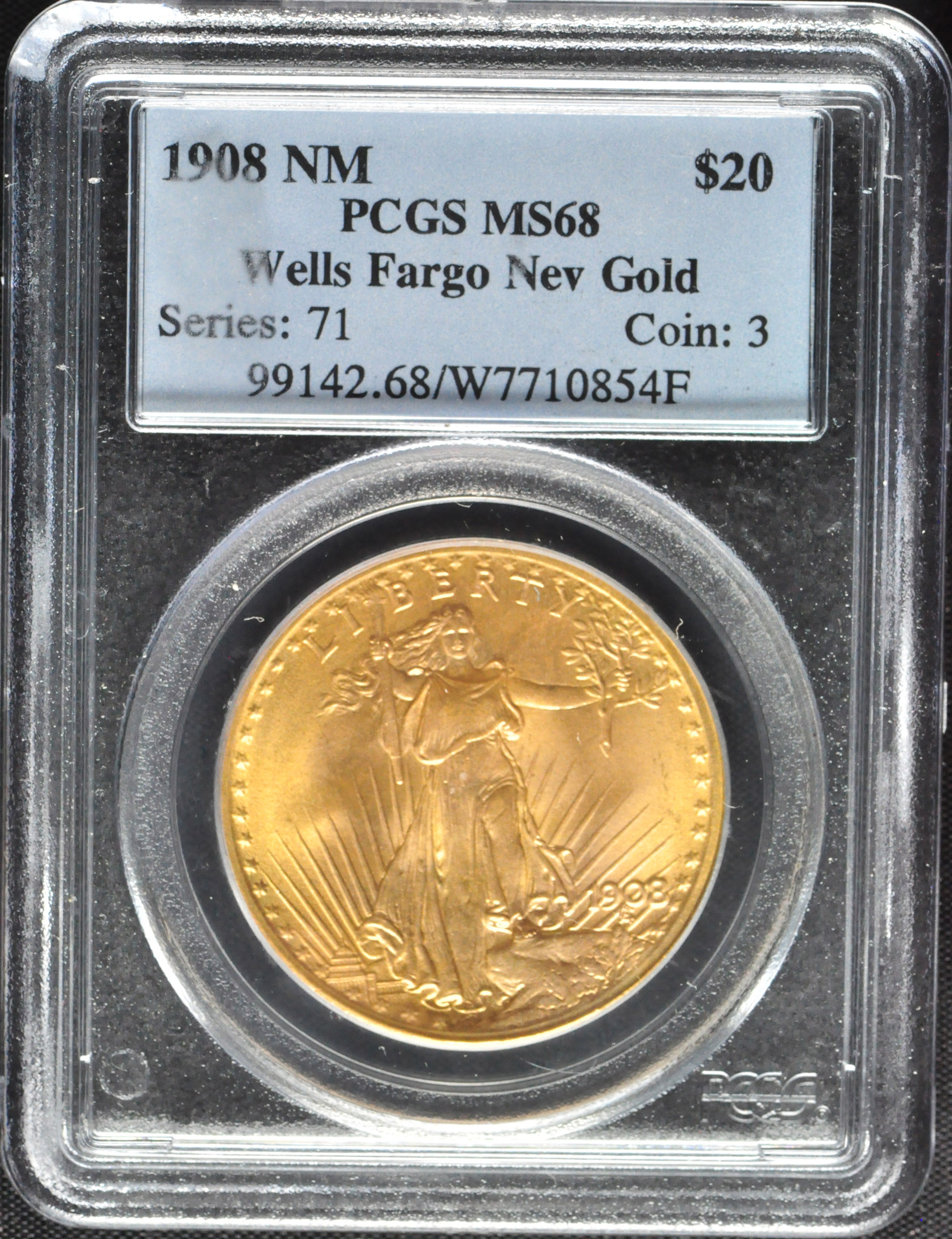 アンティークコイン アメリカ 20ドル金貨セントゴーデンズ 1908 NO