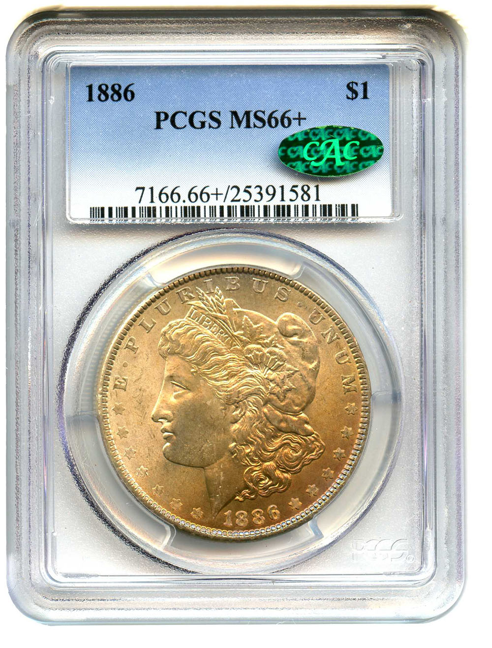 1886年 モルガン銀貨 1ドル PCGS MS 65 ○アメリカ 1885年O NGC MS65