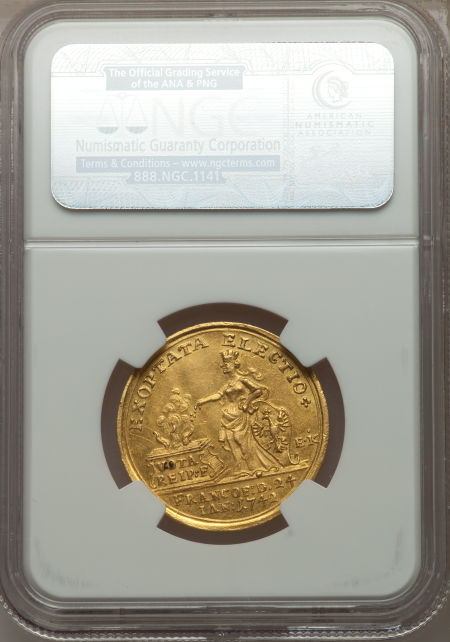 ドイツ2ダカット金貨 German States Frankfurt. Free City - Karl VII gold Coronation 2 Ducat 1742-EK MS61 NGC