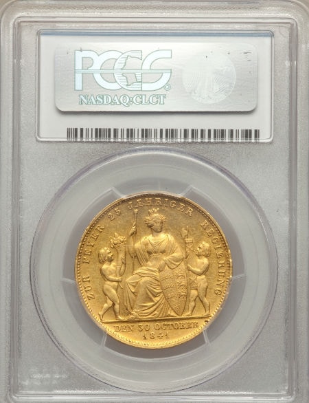 【動画あり】ドイツ4ダカット金貨German States Wurttemberg. Wilhelm gold 4 Ducat 1841 MS61 PCGS