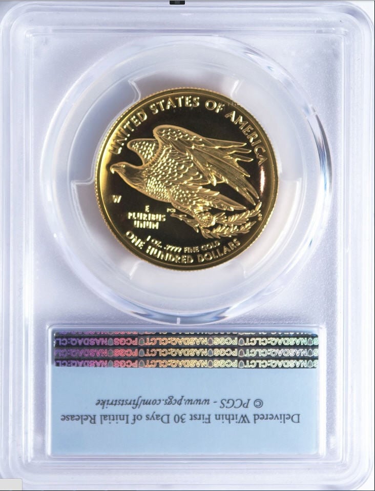 2015アメリカンリバティ ハイリリーフ 100ドル金貨PCGS-MS70 プルーフライク ファーストストライク