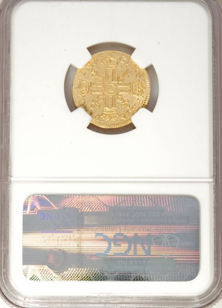 フランス 1/2ルイス Louis XIII gold 1/2 Louis d'Or 1641-A MS63 NGC
