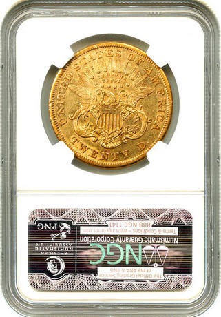 古銭アメリカ $20 リバティヘッド 金貨1876年詳細不明