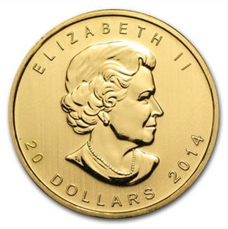 メイプルリーフ銀貨 1オンス 2014 新品未使用 2点