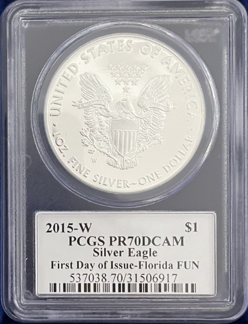 ジョン・マーカンティ サイン入り】アメリカ 1ドル シルバーイーグル