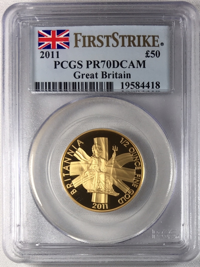2011年 イギリス ブリタニア 10ポンド 金貨 PCGS PR70DCAM 2011年 イギリス ブリタニア 10ポンド 金貨 PCGS PR70DCAM