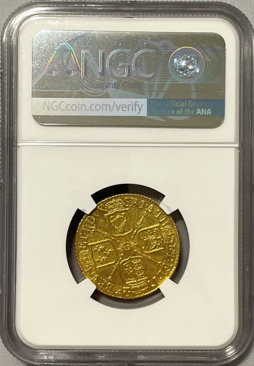 【レア度2-R2】グレートブリテン 1723年 ジョージ1世 1ギニー金貨 NGC-AU53 Ellerby Area Hoard Collection