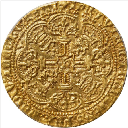 【動画あり】アンティークコイン グレートブリテン ヘンリー5世(1413-22) ゴールドノーブル PCGS-MS62 Mark and Lottie Salton Collection