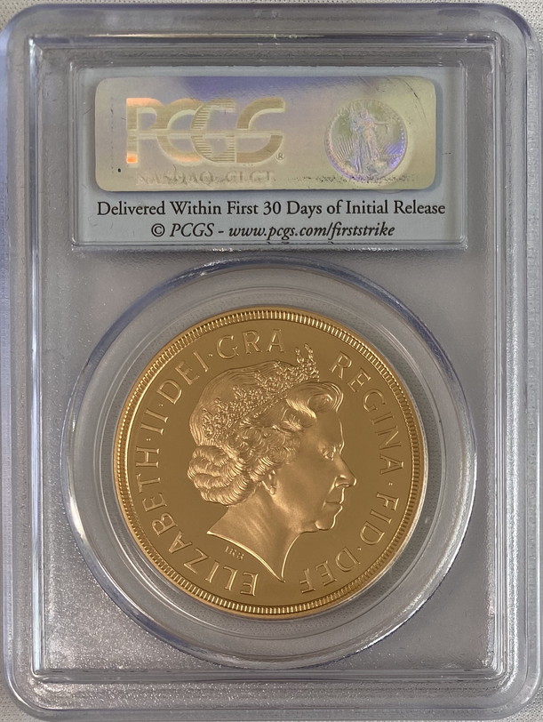 【動画あり】グレートブリテン2011年エリザベスII世5ポンドプルーフ金貨PCGS-PR70DCAMファーストストライク