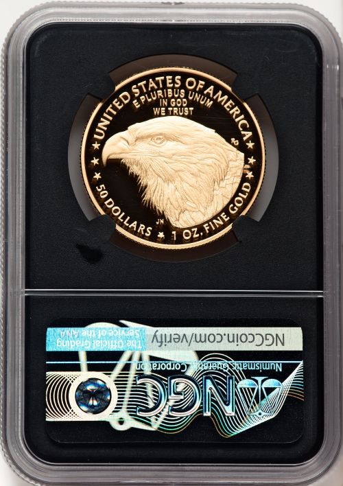 アメリカ 50ドル金貨 ゴールドイーグル 2023-W $50 NGC PF70 UCAM ファーストデイオブイシュー Anna Cabral サイン入り