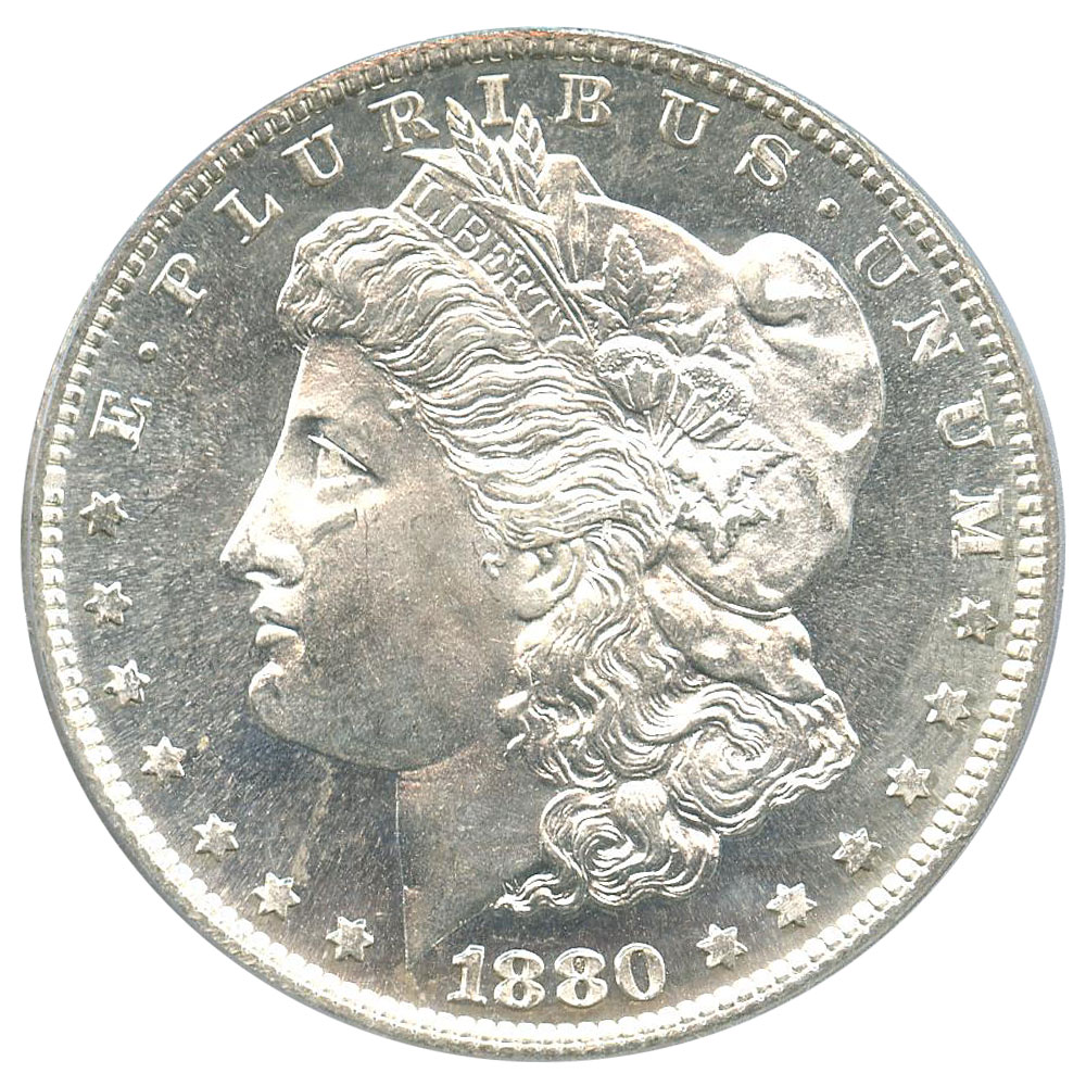 アンティークコイン アメリカ 1ドル モルガン銀貨1880/9-S ＄1 PCGS MS65 PL (VAM 8, 80/79, Medium S)  Top 100 VAM | 【1ドル】モルガン銀貨 | | アンティークコイン金貨専門のゴールドコイン,