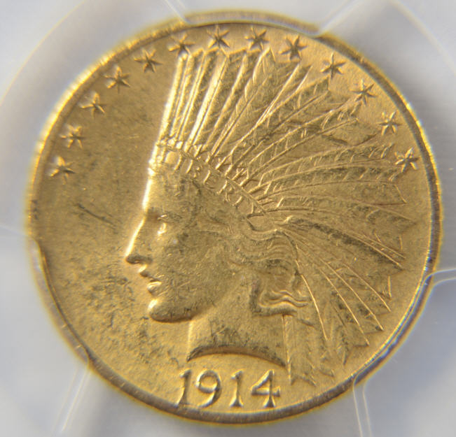 動画あり】アメリカ 10ドル金貨インディアンヘッド1914-D ＄10