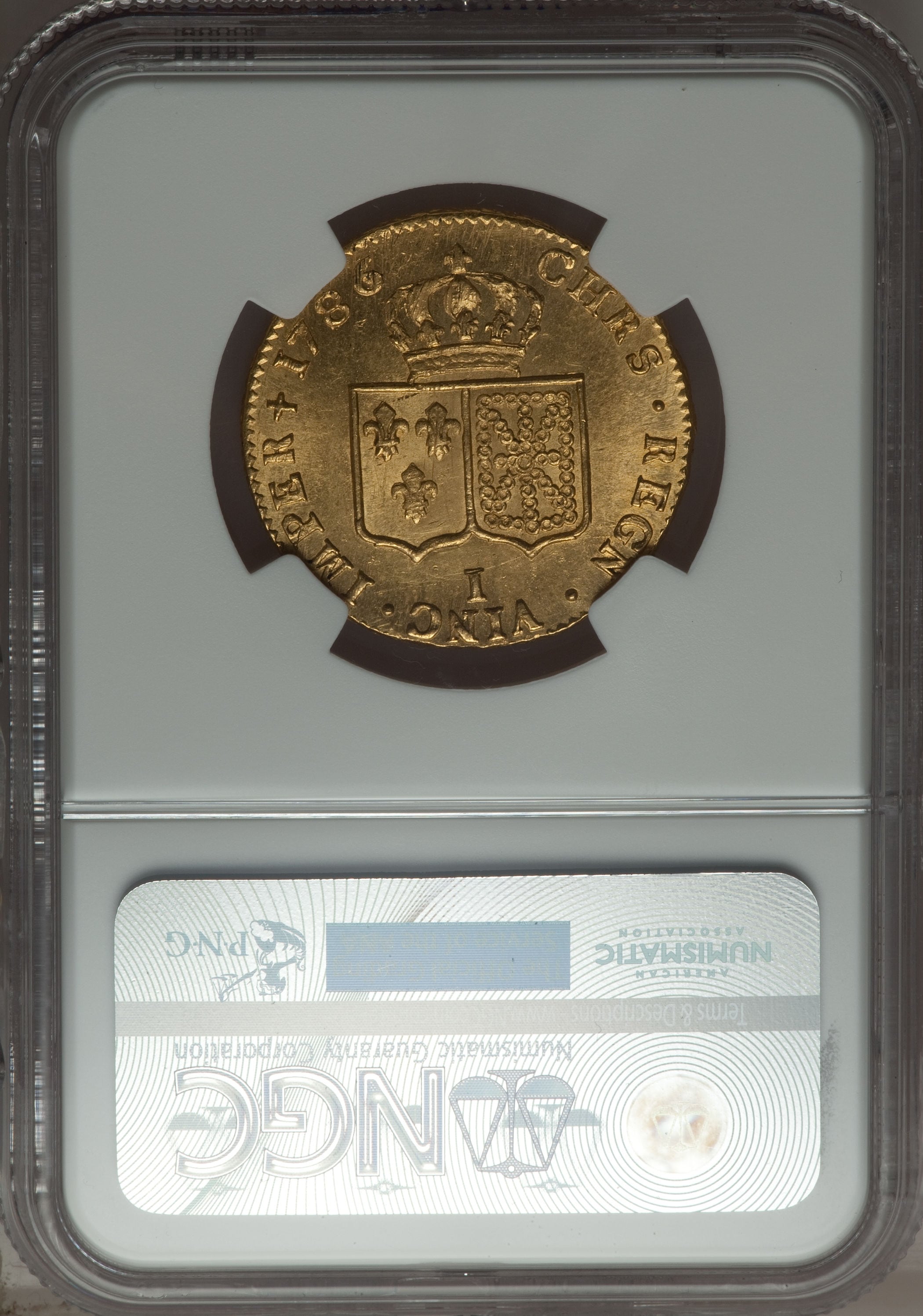 動画あり】フランス 1786-I年ルイ16世2ルイドール金貨1786-I MS64 NGC