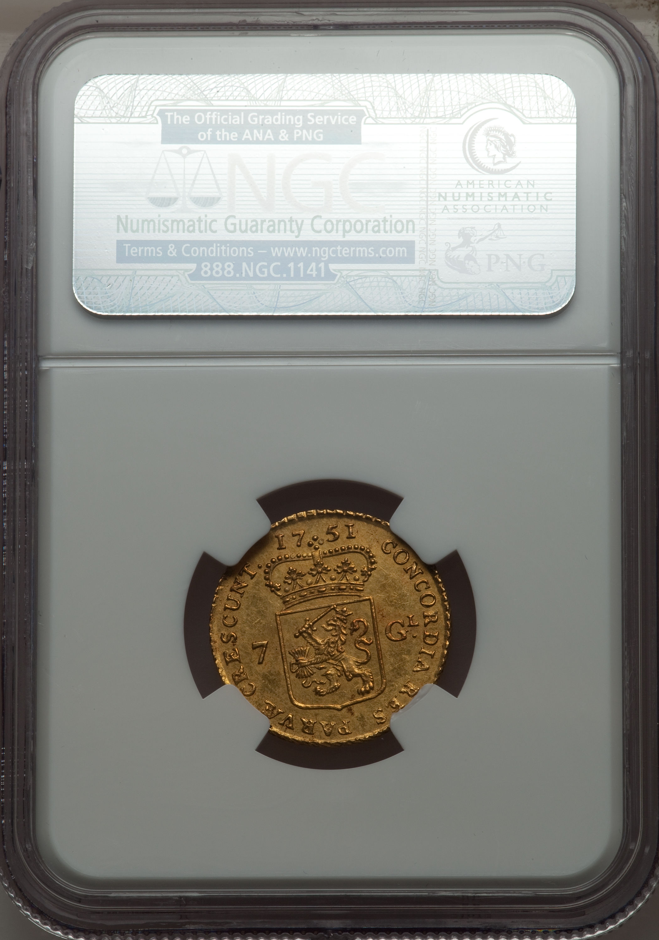 動画あり】アンティークコイン オランダ ユトレヒト7ギルダー1751 MS63