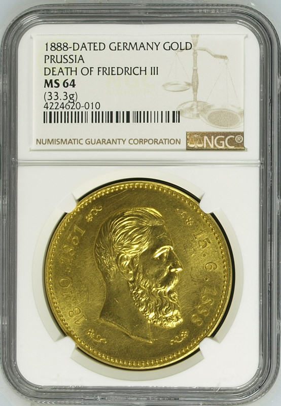 動画あり】NGC社鑑定済 1枚ドイツ 1888年 フリードリッヒ3世 10