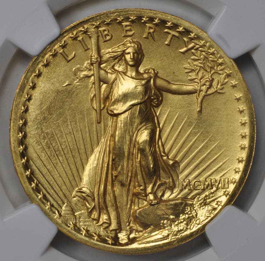 20ドル金貨セントゴーデンズ ハイリリーフ1907 ＄20 NGC PF 67