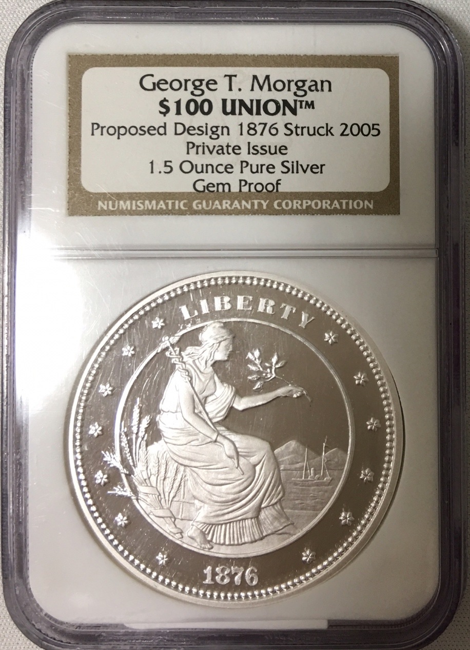 コイン投資スタートパック2005 George T. Morgan ＄100 モルガン1.5オンス銀貨＋書籍 超富裕層だけが知る資産防衛の裏技  アンティークコイン投資 | プライベート金貨 銀貨 プラチナ貨 | | アンティークコイン金貨専門のゴールドコイン,