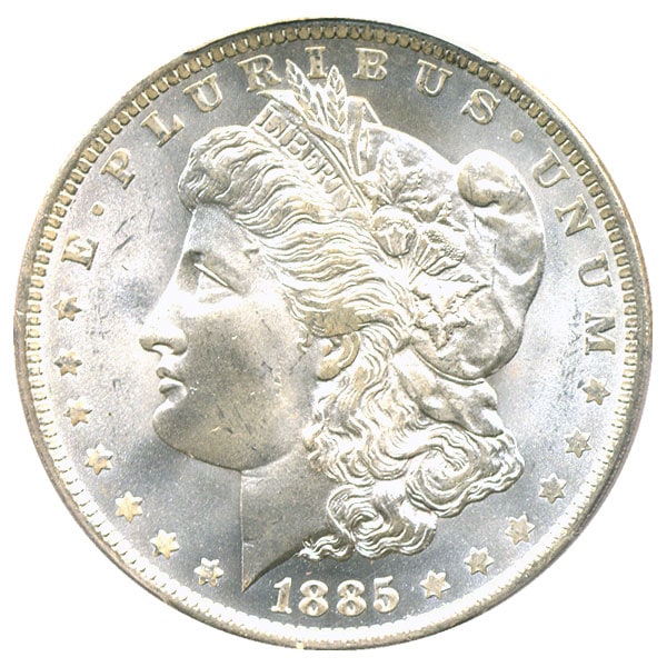 アンティークコイン アメリカ 1ドル モルガン銀貨1885-O ＄1 PCGS MS67