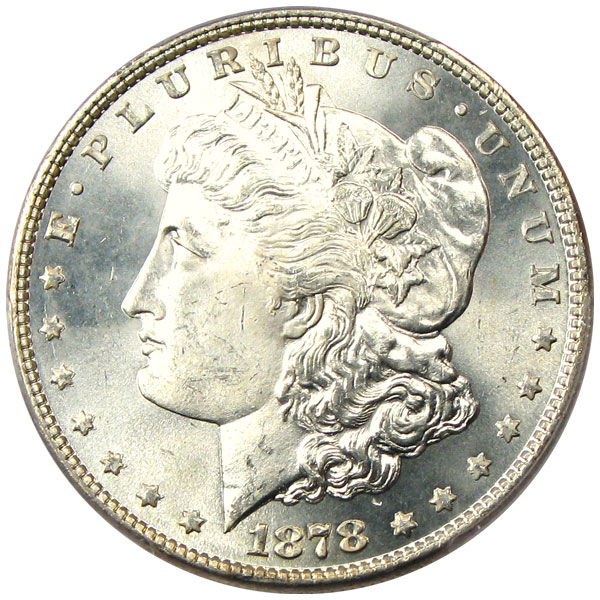 アンティークコイン アメリカ 1ドル モルガン銀貨1878 8TF ＄1