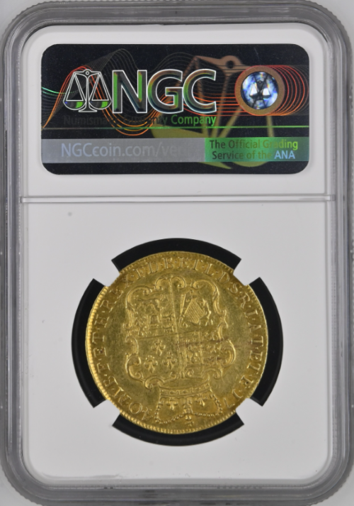 【動画あり】グレートブリテン 1740/39年 ジョージ2世 2ギニー金貨 NGC-AU53
