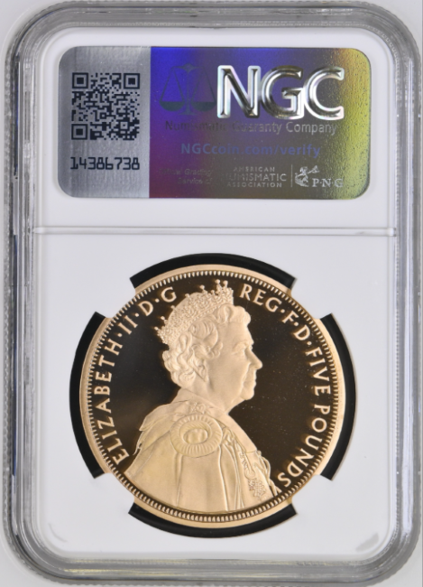 エリザベス2世　金メッキ銀貨　ダイヤモンドジュビリー　NGC鑑定品 最高鑑定・NGC鑑定PF70 ダイヤモンドジュビリー 2012年 エリザベス女王