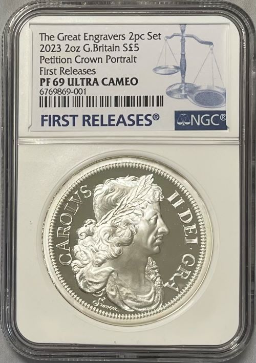 イギリス 1902 エドワード7世 クラウン 銀貨 NGC MS63 聖