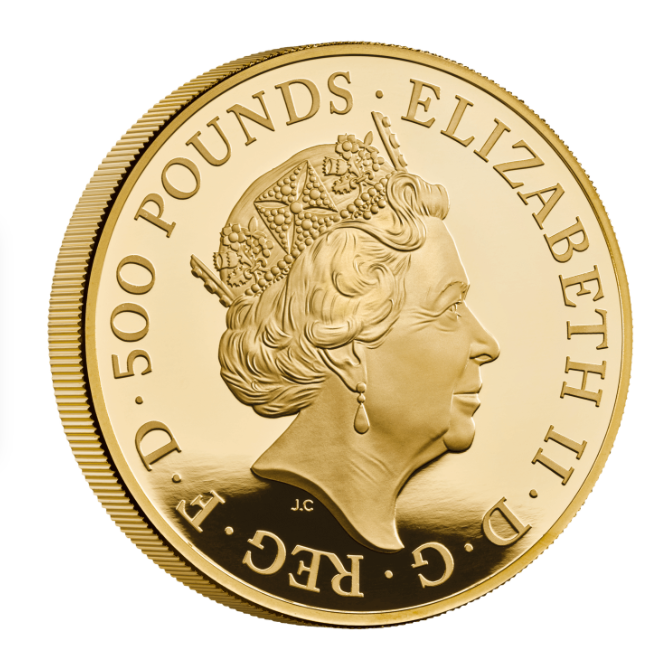 グレートブリテン クイーンズビースト2021年10ビーストコンプリート500ポンド金貨箱付き