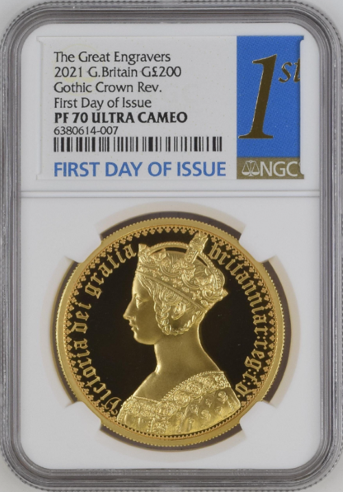 イギリス 銀貨 5ポンド オファー FDO PF63 希少！ゴシッククラウン 
