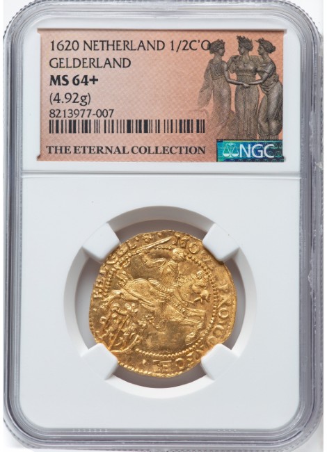 【The Eternal Collection】オランダ 1620年 ヘルダーラント 1/2カヴァリエ・ドール金貨 NGC MS64+