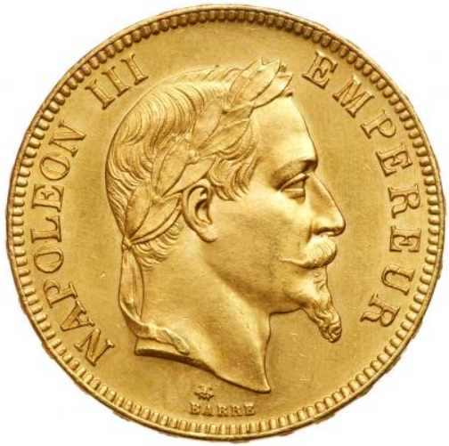 動画あり】フランス 1869年 ナポレオン3世 100フラン金貨 1869-A PCGS