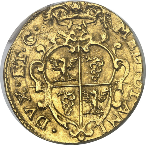 【動画あり】【レア度3-R3】アンティークコイン イタリア ミラノ1630年 フェリペ4世 2ドッピア金貨 PCGS-MS62