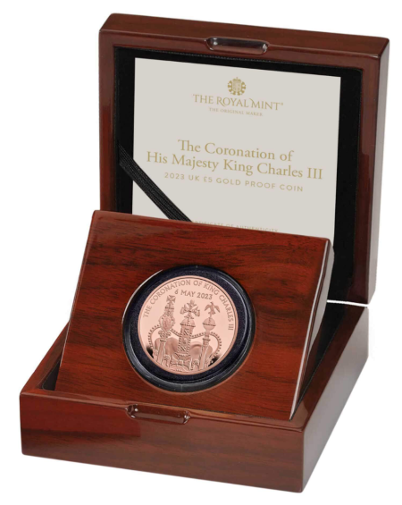 【予約商品】NGC社鑑定付き グレートブリテン 2023年 チャールズ3世 戴冠式記念コイン 5ポンドプルーフ金貨