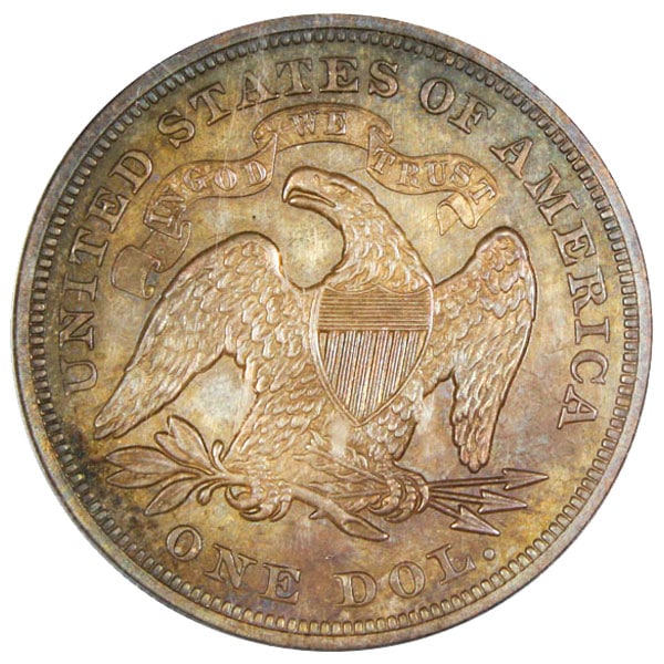 リバティ シーテッドダラー1ドル タイプ4 モットー1872 ＄1 PCGS