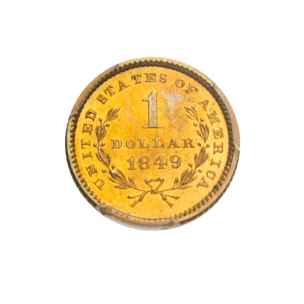 アンティークコイン アメリカ ゴールドダラー1ドル金貨 1849 G＄1 PCGS/CAC MS63 (Open Wreath) | アンティークコイン  アメリカ【1ドル】金貨,アンティークコイン アメリカ【1ドル】金貨 | | アンティークコイン金貨専門のゴールドコイン,