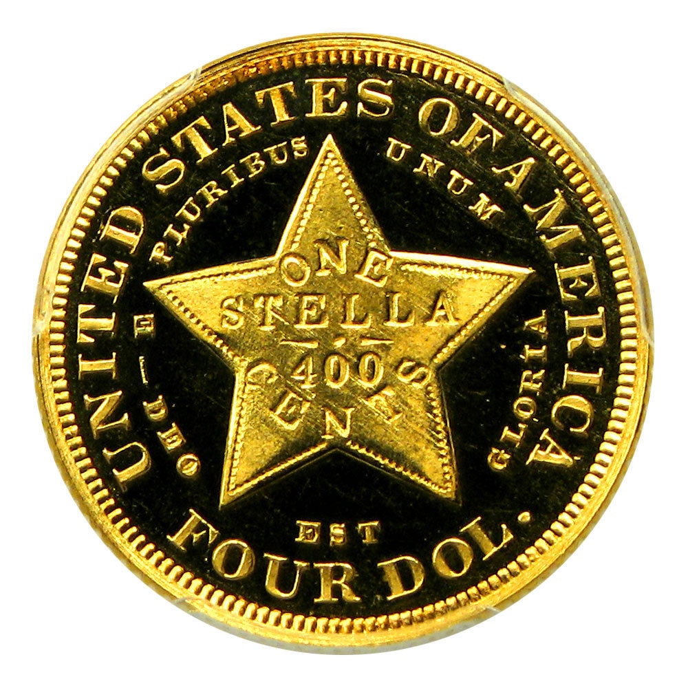 アメリカアンティークコイン4ドルステラ金貨1879 Stella ＄4