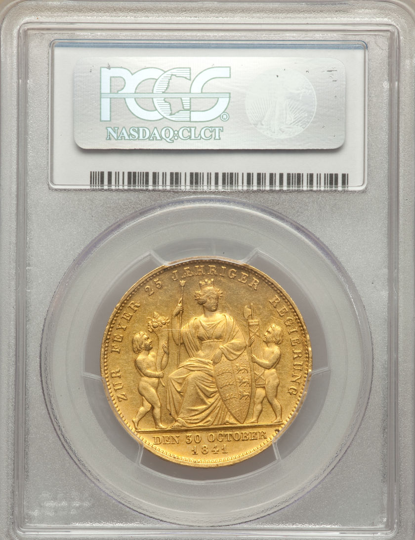 【動画あり】ドイツ4ダカット金貨German States Wurttemberg. Wilhelm gold 4 Ducat 1841 MS61 PCGS