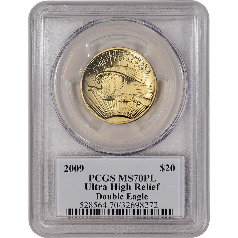 動画あり】2009ウルトラハイリリーフ金貨 PCGS-MS70PL AUGUSTUS SAINT