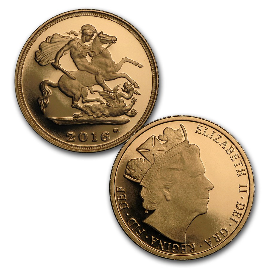 生誕90周年 2016年グレートブリテン プルーフソブリン金貨3枚セット箱付き