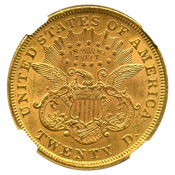 アンティークコイン アメリカ 20ドル金貨リバティヘッド1873 ＄20 NGC