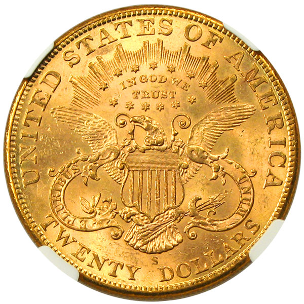 アンティーク(古いものは金です。 アンティークコイン アメリカ 20ドル金貨リバティヘッド1905-S ＄20