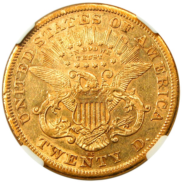 アンティークコイン アメリカ 20ドル金貨リバティヘッド1876-CC ＄20