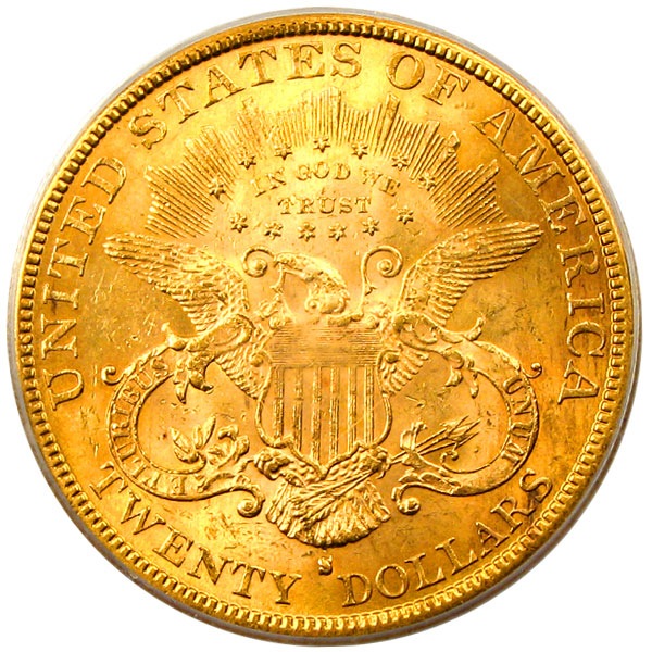 アンティークコイン アメリカ 20ドル金貨リバティヘッド1883-S ＄20