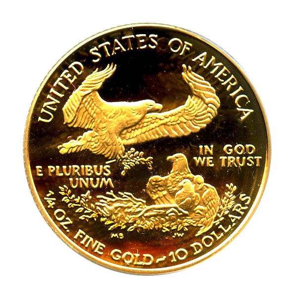 アメリカ 10ドルイーグル金貨2002-W Gold Eagle ＄10 PCGS Proof 70 