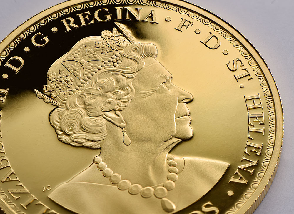 2021年グレートブリテン領セントヘレナ-エリザベス2世ウナとライオン5ポンドプルーフ金貨NGC社鑑定付き10