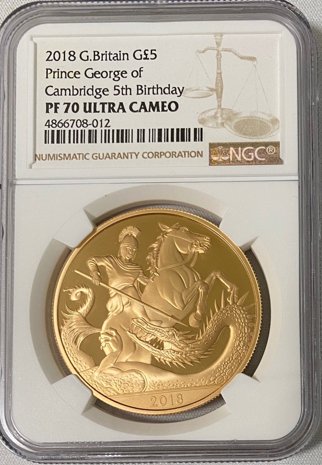 2018年 5ポンド 銀貨 聖ジョージ 2018年 5ポンド 銀貨 聖ジョージ - メルカリ
