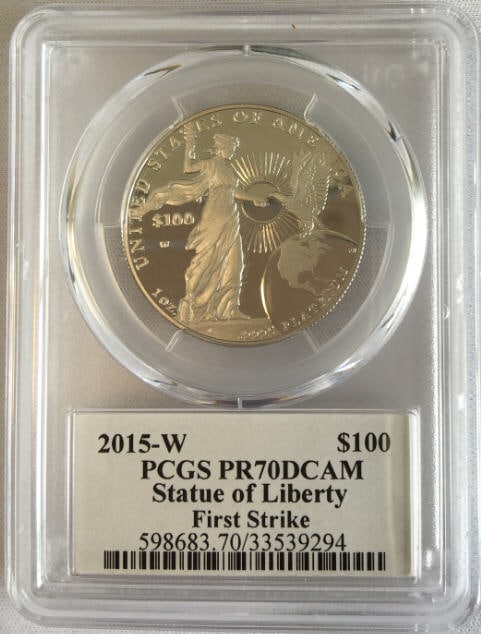 プラチナイーグル 100ドル 1オンス2015-W ＄100 Platinum Eagle PR70