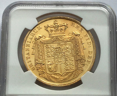 Great Britain ジョージ4世 プルーフ 5ポンド 1826 PF63 Cameo